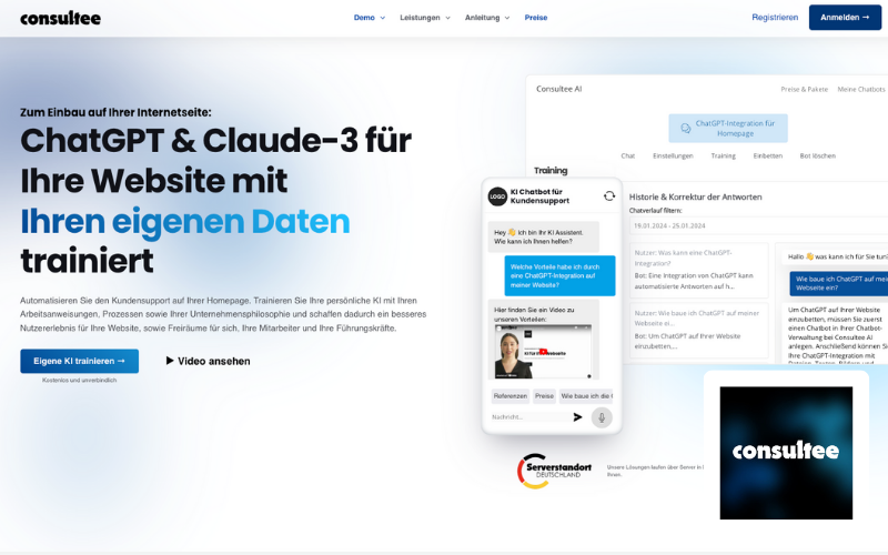 Webdesign Agentur Mönchengladbach Referenz KI Chatbot
